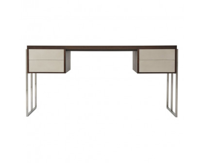 Theodore Alexander Blain Writing Desk - Overcast/Nickel