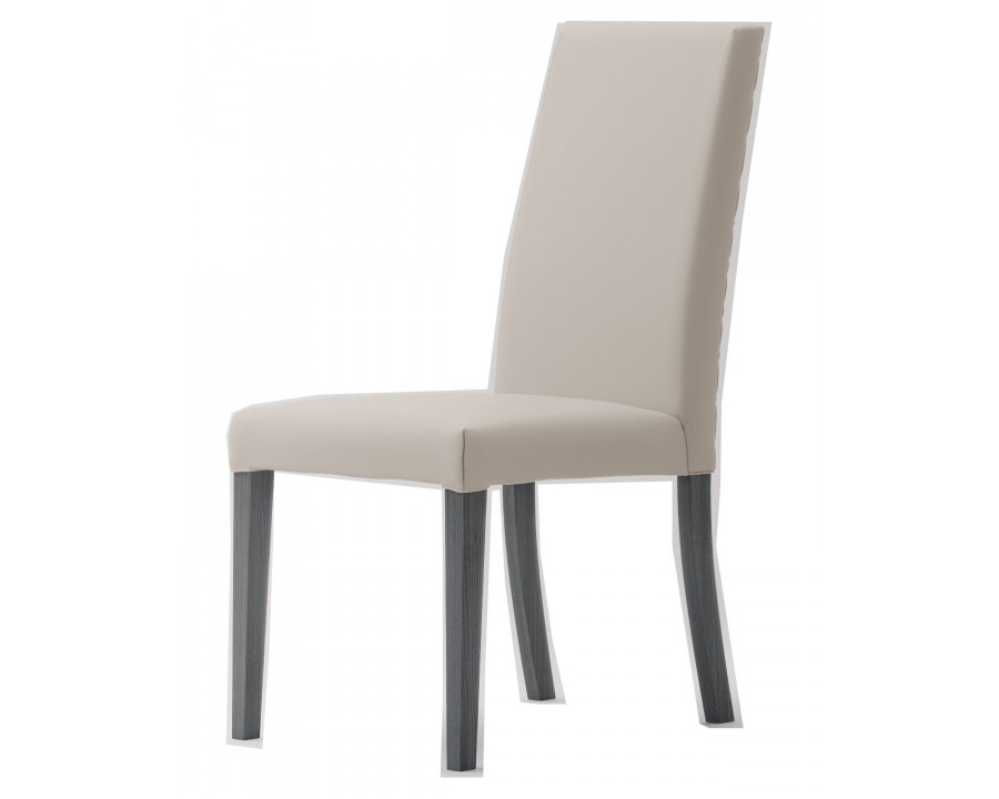 Tomasella - Vulcano Dining Chair in White, Fabric/Wood