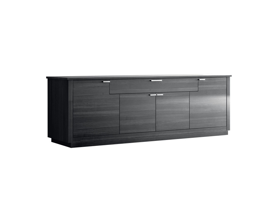 Tomasella - Vulcano 4-Door 1-Drawer Buffet in Gray Oak/High Gloss, Wood