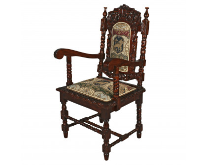 Toscano - Charles II Armchair in Mahogany