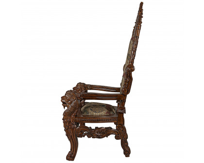 Toscano™ The Lord Raffles Lion Throne Chair - Fabric