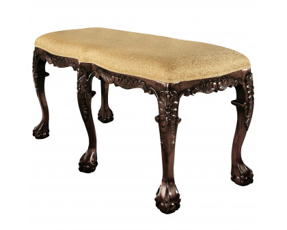 Toscano French Baroque Honey Large Bench - Cherry, Mahogany