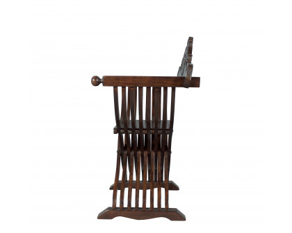 Toscano - The Savonarola Chair in Cherry, Mahogany