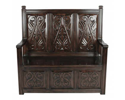 Toscano - Historic Monk Bench in Cherry, Mahogany