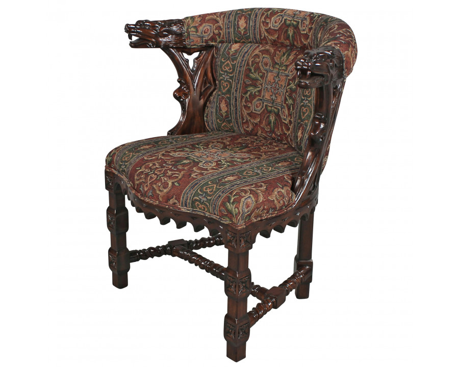 Toscano - Kingsman Manor Dragon Chair in Cherry, Mahogany