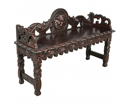 Toscano - Lord Fitzsimmons Greenman Window Seat in Cherry, Mahogany