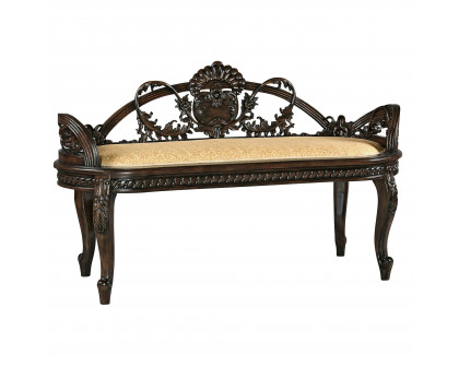 Toscano - The Verona Filigree Bench in Cherry, Mahogany