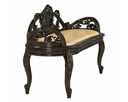 Toscano - The Verona Filigree Bench in Cherry, Mahogany