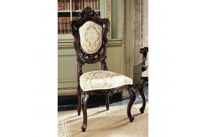 Toscano™ Toulon French Rococo Side Chair - Mahogany