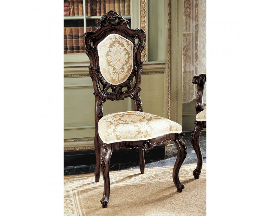 Toscano - Toulon French Rococo Side Chair in Mahogany