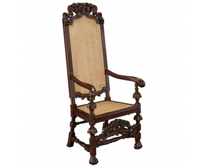 Toscano - William and Mary Armchair in Mahogany