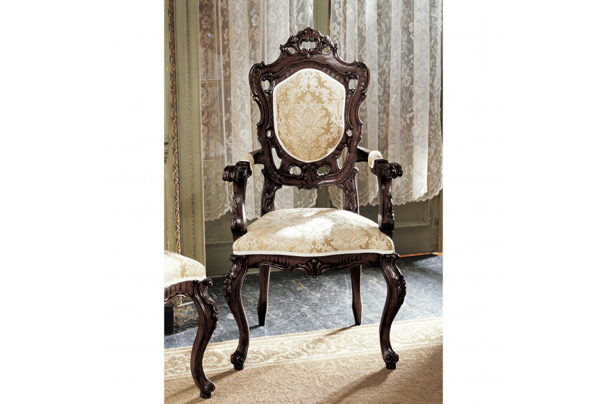 Toscano™ Toulon French Rococo Armchair - Mahogany