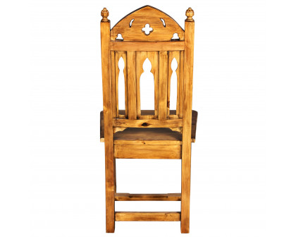 Toscano - Sudbury Hand-Carved Gothic Side Chair in Mahogany