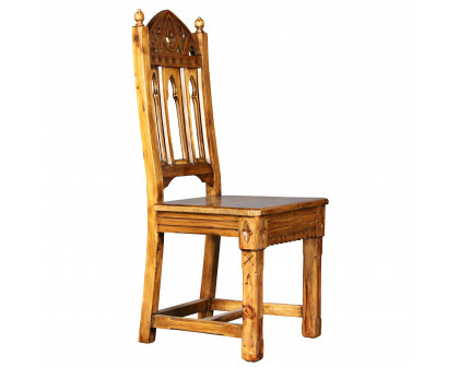 Toscano - Sudbury Hand-Carved Gothic Side Chair in Mahogany