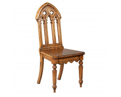 Toscano™ The Abbey Gothic Revival Chair - Walnut, Mahogany