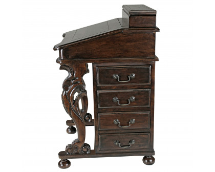 Toscano - The Captain Davenport Desk in Cherry, Mahogany