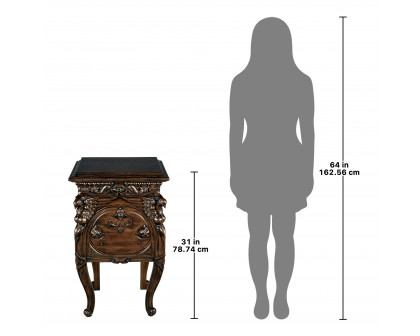 Toscano - Falconcrest Occasional Side Table in Mahogany