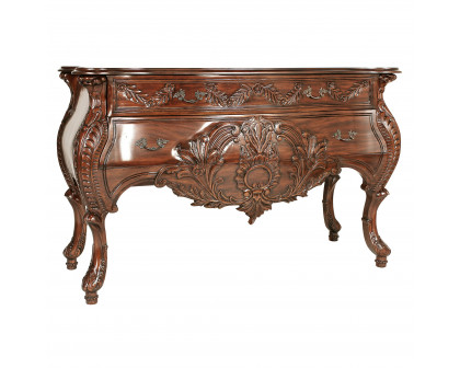 Toscano - Le Piccard Bombe Console Table in Cherry, Mahogany