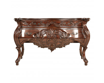 Toscano - Le Piccard Bombe Console Table in Cherry, Mahogany