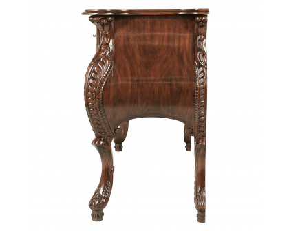 Toscano - Le Piccard Bombe Console Table in Cherry, Mahogany