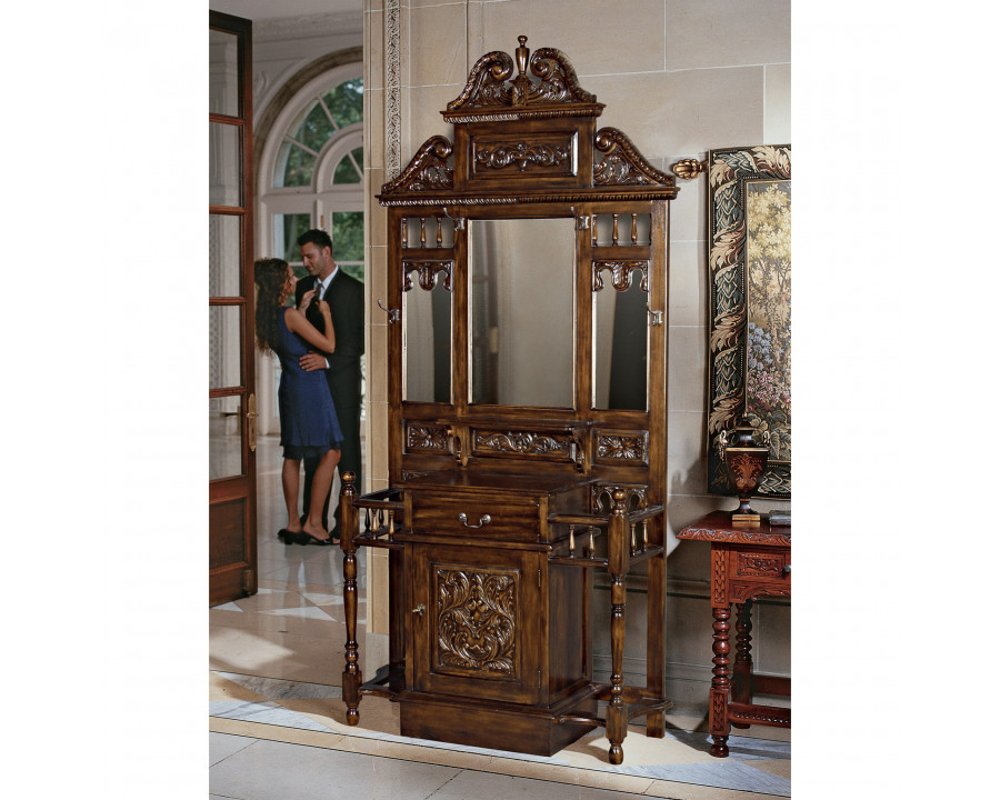 Toscano - Edgeworth Manor Hall Stand in Walnut, Mahogany