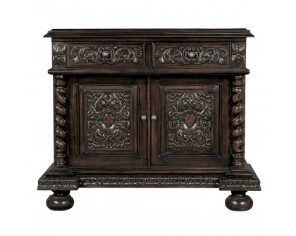 Toscano - Acadia Barley Twist Gothic Buffet Table in Walnut, Mahogany