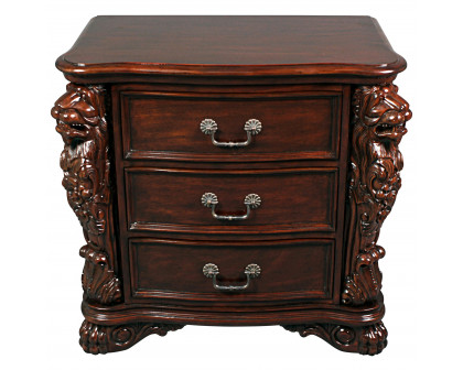 Toscano - Lord Raffles Lion Occasional Table in Walnut, Mahogany