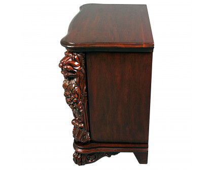 Toscano - Lord Raffles Lion Occasional Table in Walnut, Mahogany