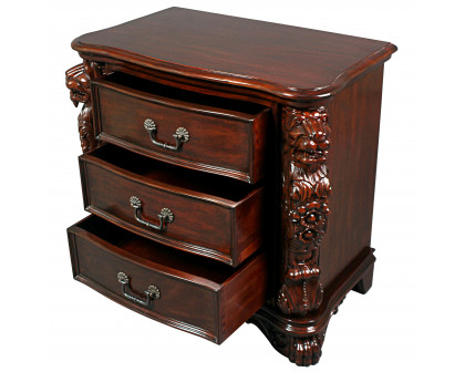 Toscano - Lord Raffles Lion Occasional Table in Walnut, Mahogany