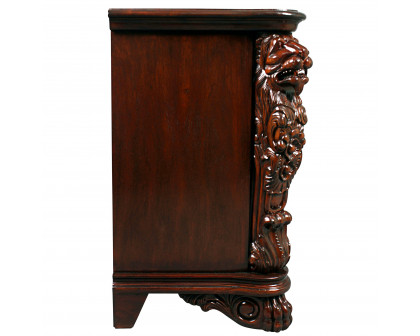 Toscano - Lord Raffles Lion Occasional Table in Walnut, Mahogany