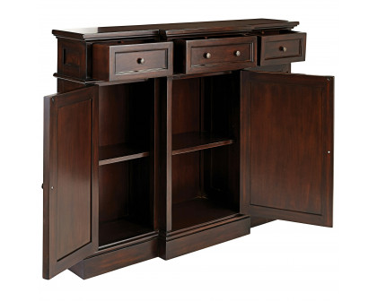 Toscano - Canterbury Abbey Gothic Sideboard Console Table in Cherry, Mahogany