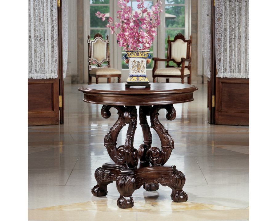 Toscano - Grande Tabella Del Corridoio Entryway Table in Cherry, Mahogany