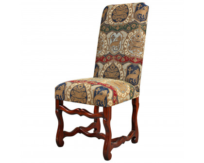 Toscano - Chateau DuMonde Coat of Arms Dining Side Chair in Mahogany