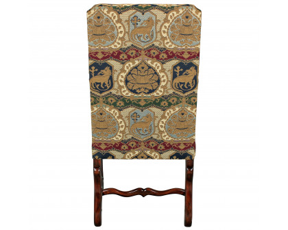 Toscano - Chateau DuMonde Coat of Arms Dining Armchair in Cherry, Mahogany