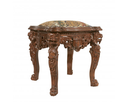 Toscano™ The Lord Raffles Lion Leg Gothic Stool - Walnut, Mahogany