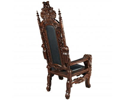 Toscano™ The Lord Raffles Lion Throne Chair - Leather