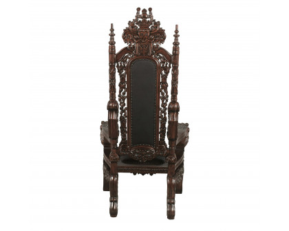 Toscano™ The Lord Raffles Lion Throne Chair - Leather