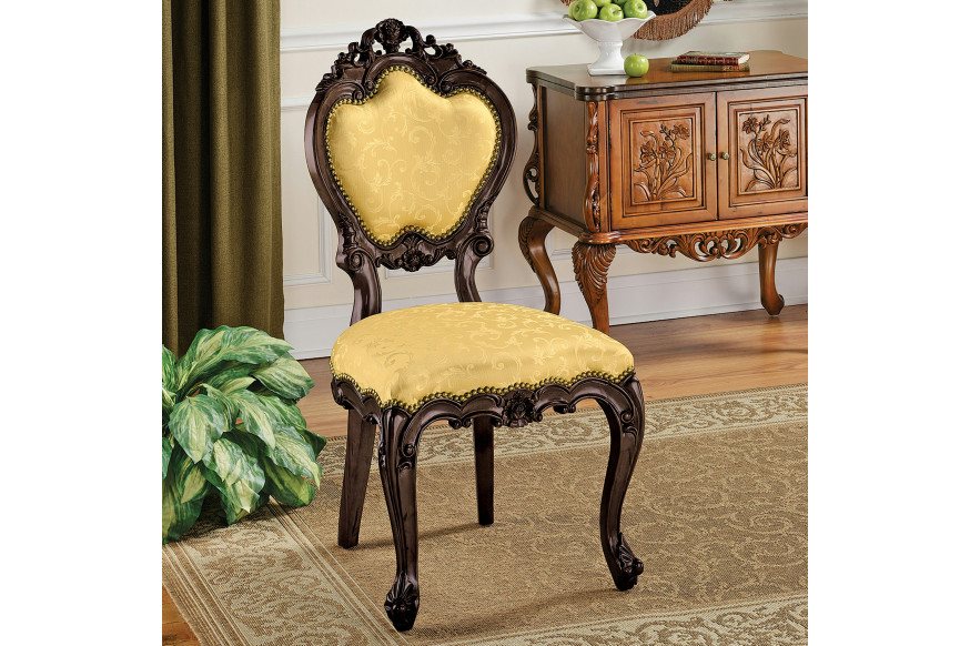 Toscano™ Lady Ambrose Shield Back Accent Chair - Mahogany