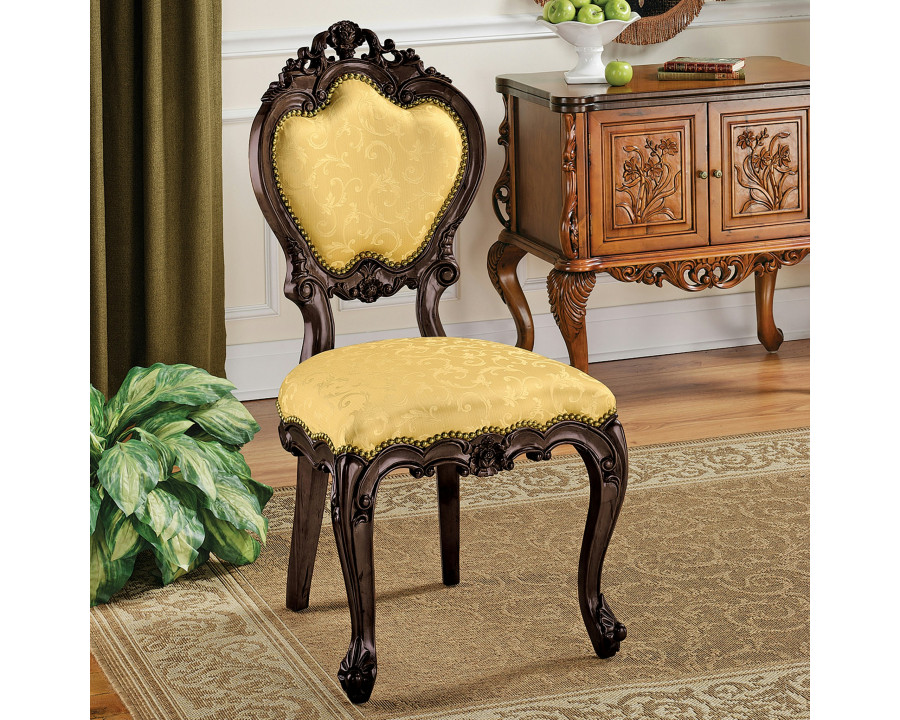 Toscano - Lady Ambrose Shield Back Accent Chair in Mahogany