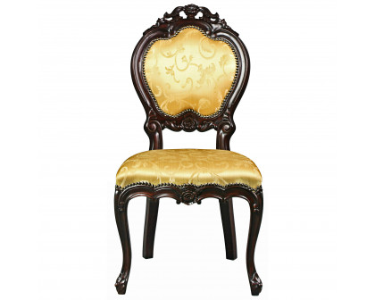 Toscano™ Lady Ambrose Shield Back Accent Chair - Mahogany