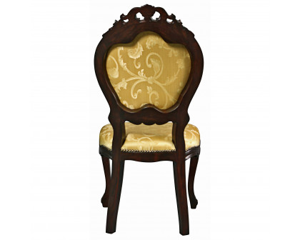 Toscano™ Lady Ambrose Shield Back Accent Chair - Mahogany