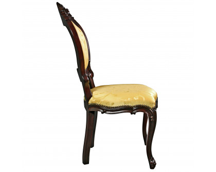 Toscano™ Lady Ambrose Shield Back Accent Chair - Mahogany