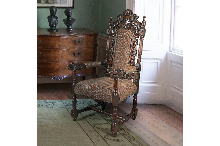 Toscano™ The Grand Occasion Heraldic Armchair - Mahogany