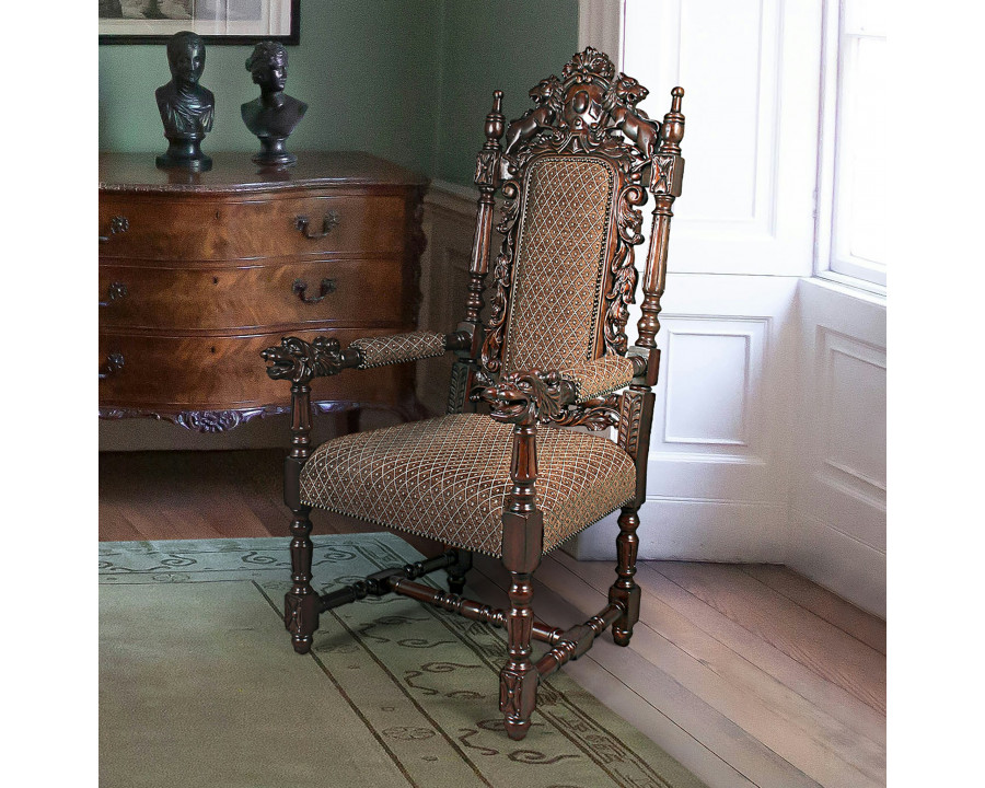 Toscano - The Grand Occasion Heraldic Armchair in Mahogany