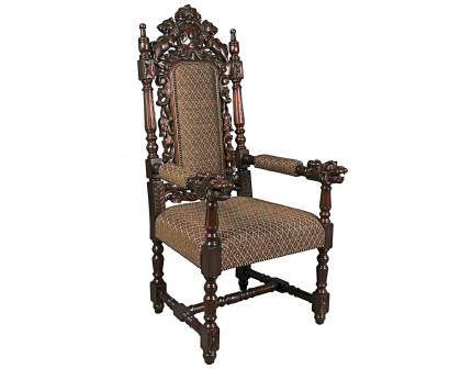 Toscano™ The Grand Occasion Heraldic Armchair - Mahogany