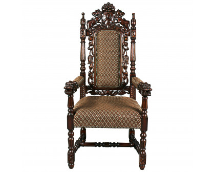 Toscano™ The Grand Occasion Heraldic Armchair - Mahogany