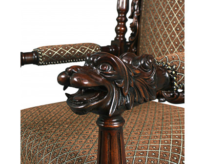 Toscano™ The Grand Occasion Heraldic Armchair - Mahogany