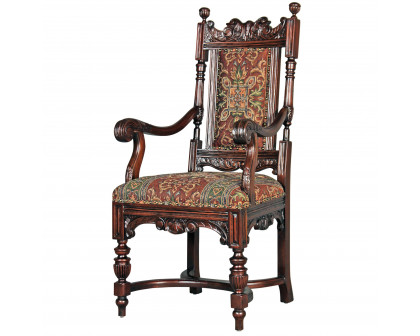 Toscano - Grand Classic Edwardian Dining Armchair in Walnut, Mahogany