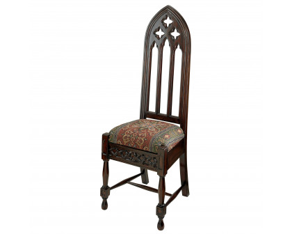 Toscano™ Viollet-le-Duc Gothic Cathedral Side Chair - Mahogany