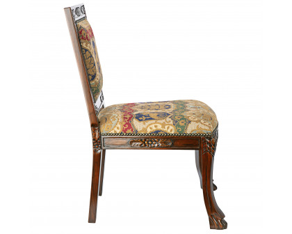 Toscano - Beardsley Heraldic Lion Side Chair in Mahogany